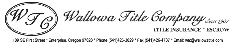 Wallowa Title Company of Wallowa County, Oregon